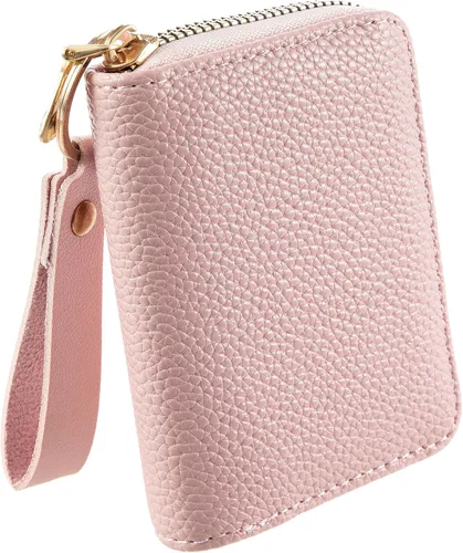 Vista 4 de PEIQICHU Estuches de tarjetas para mujer, Rosado, Moda