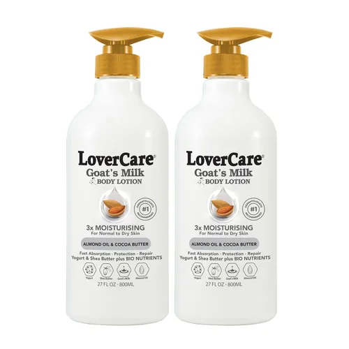 Vista 8 de Lovercare Loción corporal de leche de cabra para piel seca Flor de cerezo 27.05oz (27.1 fl oz) - Paquete de 2
