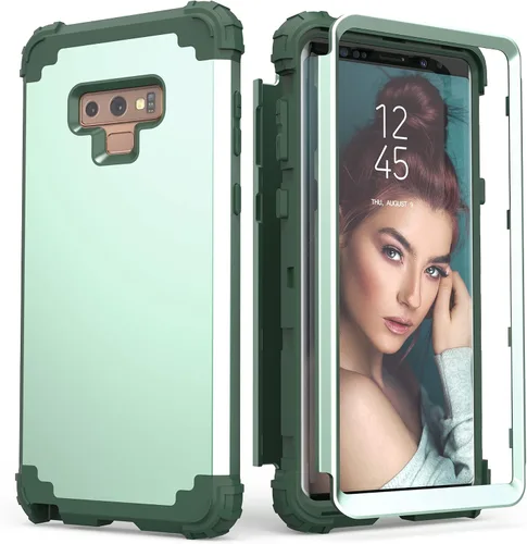 Vista 19 de IDweel Funda para Galaxy Note 9, Note 9 azul para hombres, 3 en 1, a prueba de golpes, delgada, híbrida, resistente, protección de policarbonato