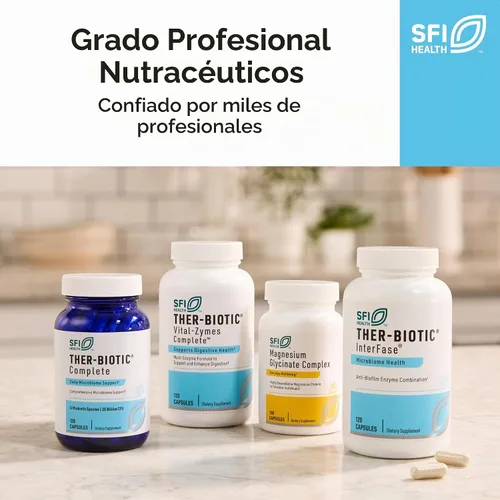 Vista 8 de Klaire Labs SFI Health Interfase Plus - Combinación de enzimas para interrumpir la matriz de biopelícula + EDTA - Sistema gastrointestinal, flora