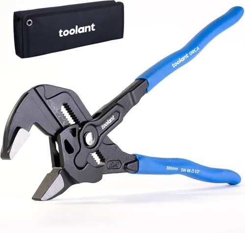 Vista 10 de toolant Llave de alicates cromados de 5 pulgadas, llave ajustable CR-V con revestimiento antioxidante, mandíbulas paralelas lisas, agarre