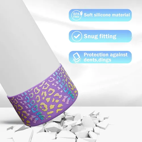 Vista 6 de WK IEASON Funda protectora de silicona para base de boca ancha Hydro Flask, funda de silicona antideslizante como accesorios para botellas de agua
