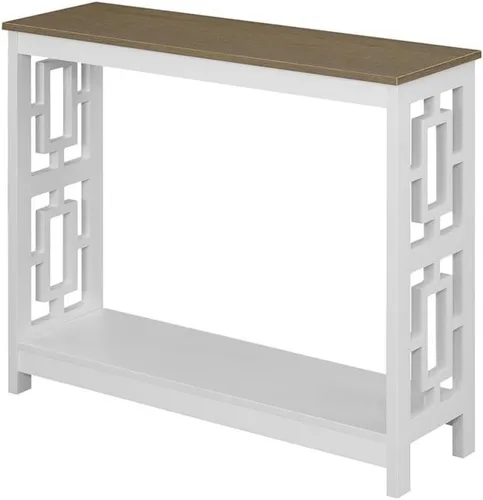 Vista 8 de Convenience Concepts Town - Mesa consola cuadrada con estante, color negro