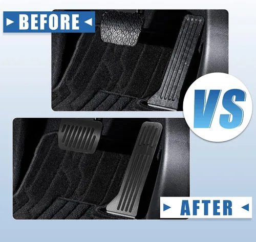 Vista 3 de X AUTOHAUX Antideslizante aleación de aluminio coche interior pedal pastillas acelerador pedal freno de gas Kit de cubierta de reemplazo para Mazda