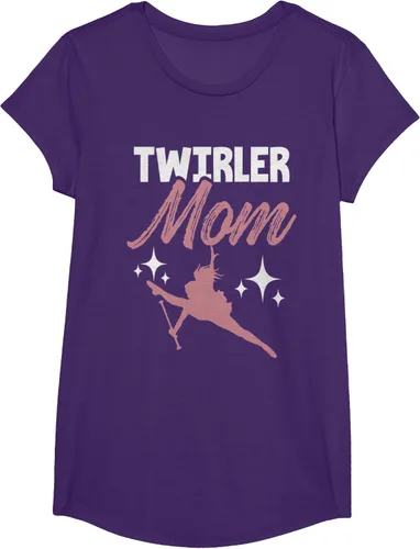 Vista 16 de Twirler Mom Baton Twirl Mother Majorette Twirling Camiseta, Negro, S