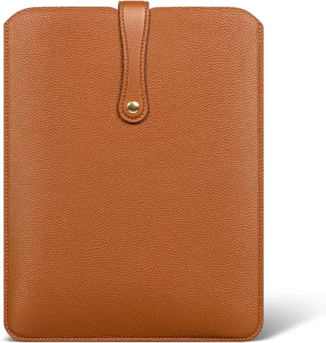 Vista 11 de Funda de cuero real para portátil de 14 pulgadas - MacBook-Pro M1 Gris