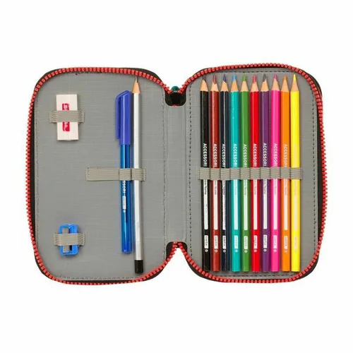 Vista 3 de Estuche Escolar My Hero Academia Negro 12.5 x 19.5 x 4 cm 28 piezas