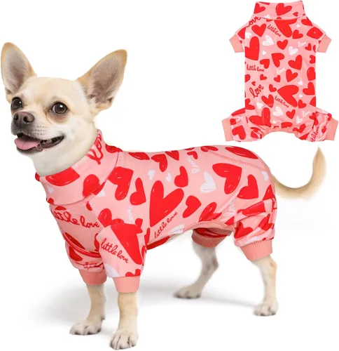 Vista 19 de KYEESE - Pijama de terciopelo para perros pequeños para uso diario, ardilla