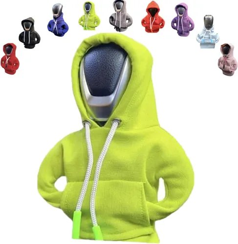 Vista 40 de Funda para palanca de cambios de automóvil, suéter divertido con pomo de palanca de cambios, sudadera con capucha para decoración y protección