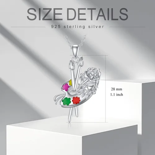 Vista 6 de Regalos de graduación, brújulaenfermeraartistaquímicaancla collar de plata de ley 925, regalos inspiradores de talismán de ensueño, collar de viaje