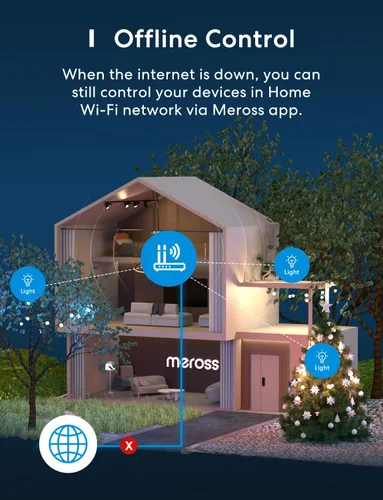 Vista 8 de meross Enchufe inteligente para exteriores compatible con Apple HomeKit, Siri, Alexa, Google Assistant y SmartThings, toma impermeable