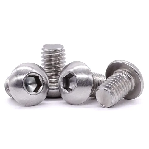 Vista 13 de Tornillos de cabeza de enchufe de 3/8-16 x 1 botón, acero inoxidable 304 18-8, rosca completa, rosca gruesa UNC, accionamiento hexagonal Allen, 5