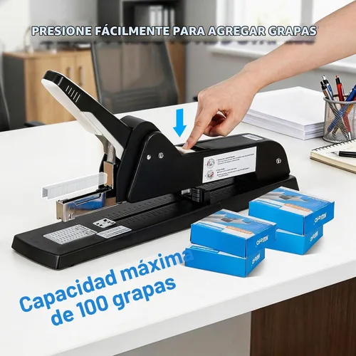 Vista 5 de Heavy Duty Long Reach Stapler with 4000 Staples for Booklets