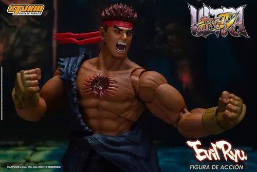 Vista 5 de Storm Collectibles - Ultimate Street Fighter IV - Evil Ryu, figura de acción 1/12