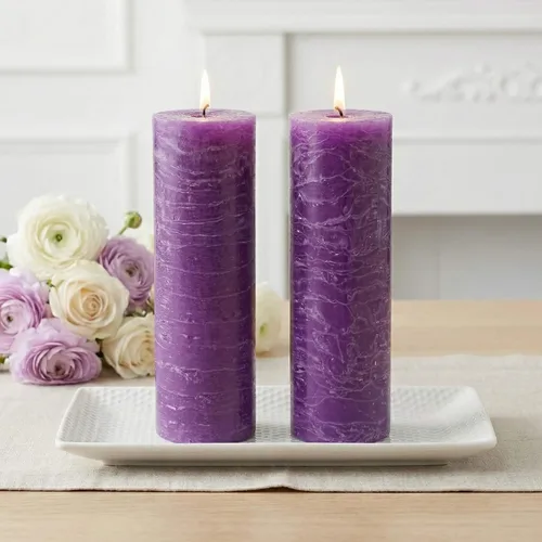 Vista 58 de Richland® Juego de 20 velas de pilar de 2 x 3 pulgadas, color marfil sin perfume