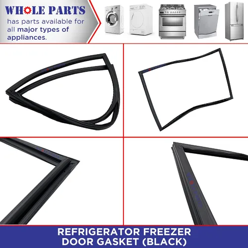 Vista 7 de Junta de puerta negra para congelador y refrigerador (tira magnética en el interior) – Parte # WPW10436250 – Compatible con modelos seleccionados