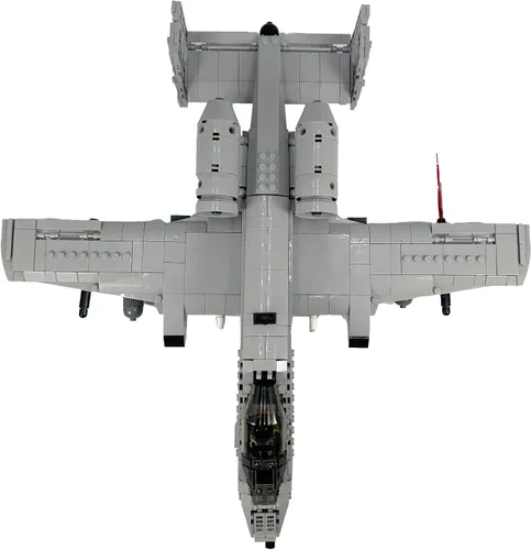 Vista 2 de General Jim's A-10 Thunderbolt II Warthog Fighter Jet Building Blocks Set 931 piezas de avión de ataque de guerra fría Modelo avión con cabina