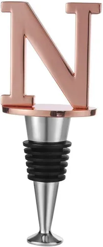 Vista 10 de Miicol Tapón para Botella de Vino, Tapón para Prosecco, Tapón de Vino de Oro Rosa, Tapón de Champán Personalizado, Tapón de Vino con Inicial, Regalo