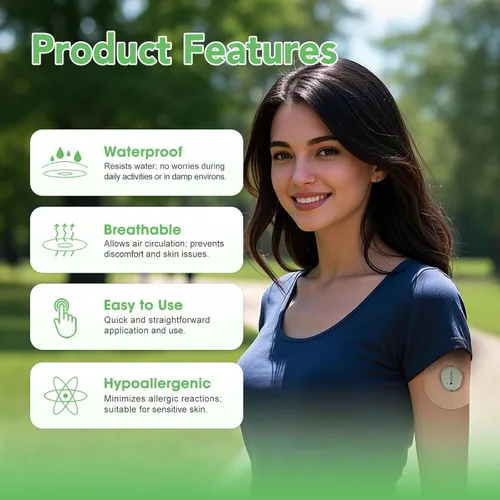 Vista 3 de Onida Dexcom G7 parches adhesivos 10 piezas sobre parches para Dexcom G7 y Stelo CGM, parches adhesivos precortados impermeables, cubierta de sensor