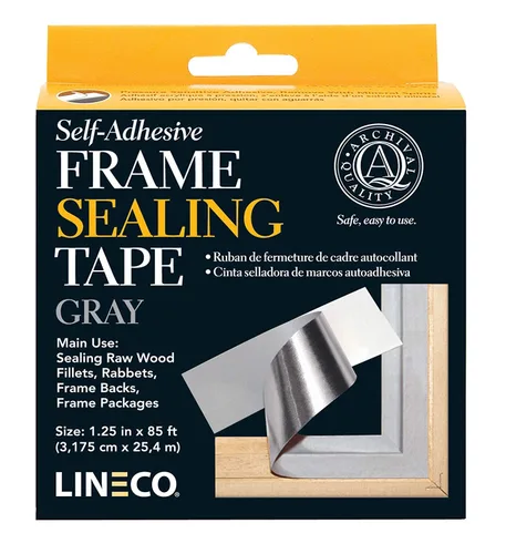 Vista 8 de Lineco Cinta de sellado de marco gris 1.25 pulgadas x 24 pies