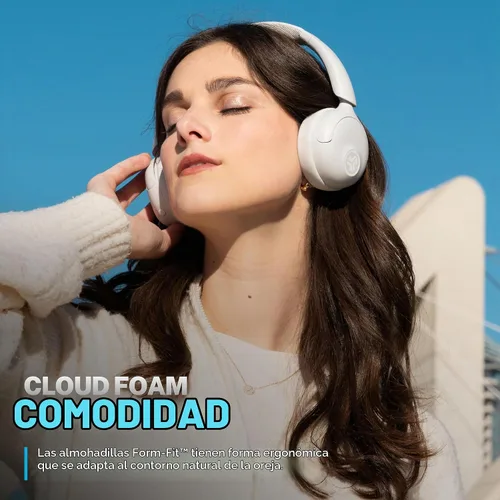 Vista 5 de JLab, Go Lux ANC, Auriculares intraurales, cancelación activa de ruido, Bluetooth MultIPoint, Cloud White