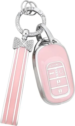 Vista 13 de PIFOOG Funda para llavero Mercedes, 3 botones, color rosa, TPU brillante, accesorios para llaves de automóvil, funda protectora para Mercedes Benz