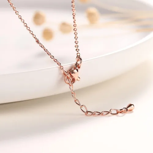 Vista 7 de Vinjewelry Juego de collar y aretes de circonita cúbica chapados en oro rosa blanco de 14 quilates, joyería de boda para novia, Metal, otro