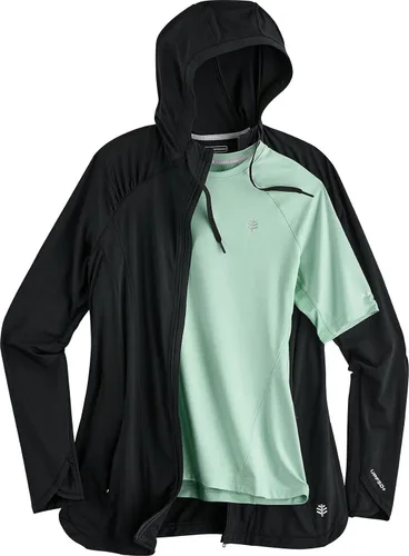 Vista 5 de Coolibar UPF 50+ Astir - Chaqueta con cremallera completa para mujer, protección solar