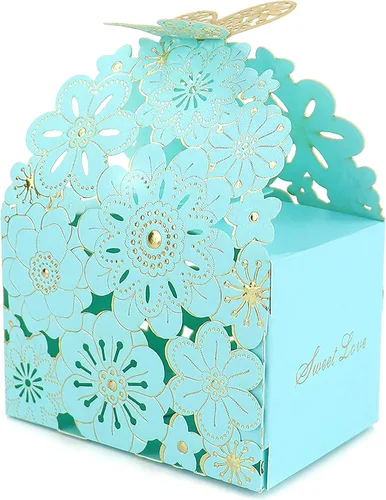 Vista 11 de Kslong Juego de 50 unidades por juego de cajas de regalo de galletas, recuerdos románticos de boda, bonita caja de chocolate para bodas, suministros