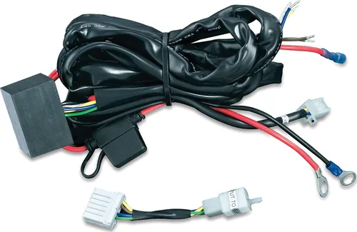 Vista 2 de Accesorio para motocicleta Kuryakyn 7672: Cableado Plug & Play para remolque con arnés de relé para motocicletas Harley-Davidson de 1997-2013, Negro