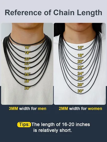 Vista 6 de ChainsPro Collar de cuero trenzado impermeable para hombre, cadena de cuerda de cera, personalizable disponible, 20.118 in de ancho, con cierre a