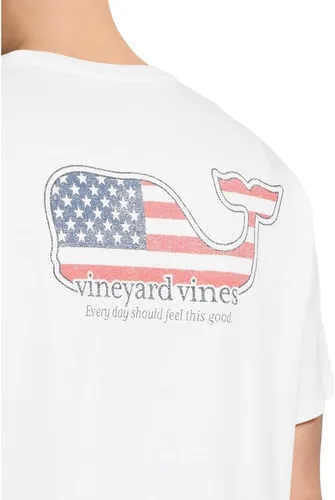 Vista 4 de vineyard vines Camiseta de manga corta V V Americana Whale Pocket para hombre