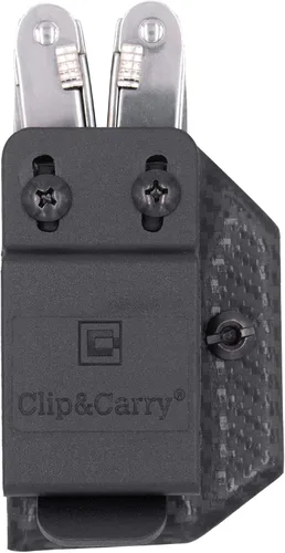 Vista 3 de Clip & Carry Kydex - Funda multiherramienta para Victorinox Spirit, fabricada en Estados Unidos, funda para múltiples herramientas, fibra de Negro