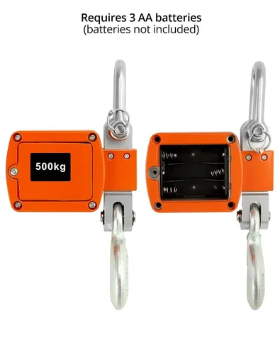 Vista 4 de QWORK Báscula digital para grúa resistente, capacidad de 2200 libras/2,204.6 lbs, conversión de unidades duales, báscula colgante industrial precisa