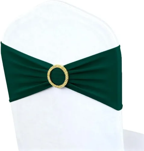Vista 9 de Paquete de 50 bandas para sillas color verde salvia, bandas elásticas para sillas deslizantes, lazos para bodas, fiestas, baby shower, eventos