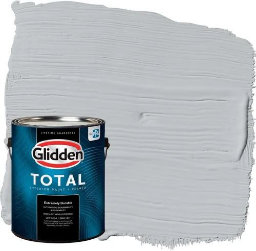 Vista 89 de Glidden Pintura Interior + Imprimación: Gris/Plata Antigua, Una Capa, Satinado, 1 Galón