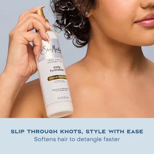 Vista 5 de Tratamiento sin enjuague de aceite de coco 100% virgen Shea Moisture, 8 onzas