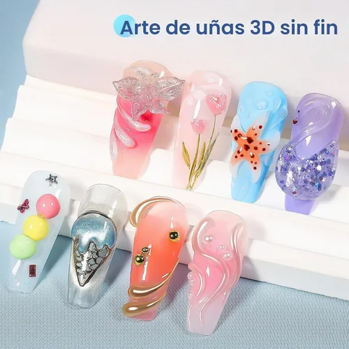 Vista 5 de MIZHSE - Gel constructor sólido para uñas, 3.53 oz, gel para esculpir 3D transparente para uñas 3.53 oz transparente