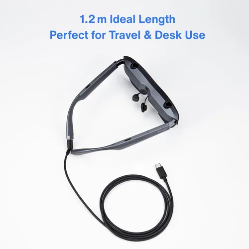 Vista 6 de Cable de carga USB C a USB‑C AR para gafas, admite carga rápida de 60 W, transferencia de datos de 10 Gbps y pantalla de 4K a 60 Hz - Chaqueta