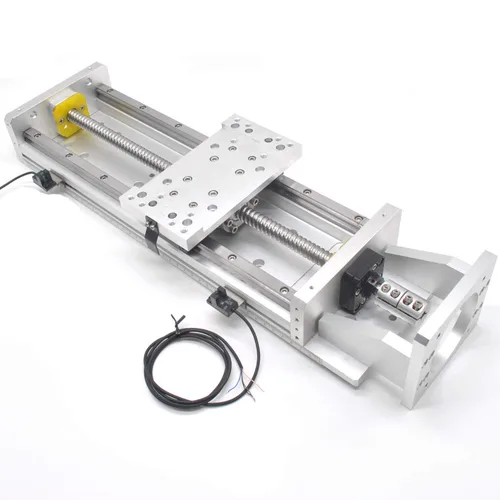 Vista 8 de CNC Accionador lineal de etapas con tornillo de bolas 1605 + HG15 Carga de guía de riel lineal, de 250 Kg. / 551.2 libras, C7 con soporte de motor