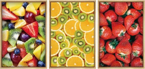 Vista 109 de wall26 Lienzo enmarcado para pared, juego de arte de hierbas, verduras y condimentos en madera, alimentos, fotografía cultural, realismo, paisaje