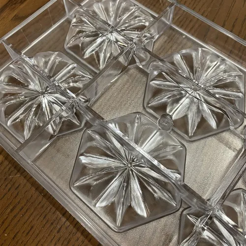 Vista 6 de Molde de chocolate de flores hexagonales moldes de policarbonato para chocolate DIY