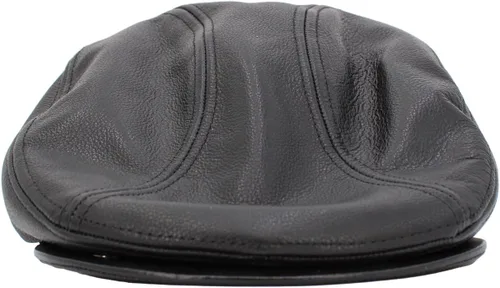 Vista 3 de KBETHOS Gorras clásicas de periódicos de la colección Ivy de Ascot de cuero fabricadas en Estados Unidos