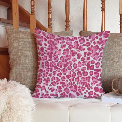 Vista 6 de ArogGeld Fundas de cojín con estampado de guepardo rosa intenso, funda de cojín de doble cara con cremallera para sofá de oficina, silla de A-16