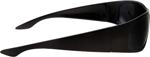 Vista 4 de Gafas de sol negras con lentes súper oscuras, montura envolvente, L