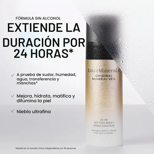 Vista 3 de bareMinerals Original Mineral Veil Spray fijador mate, 3.4 onzas líquidas