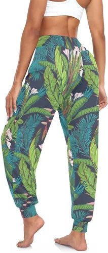 Vista 4 de Poeticcity Pantalones delgados para mujer, pantalones de harén, pantalones de yoga, pantalones de baile (S-2XL)