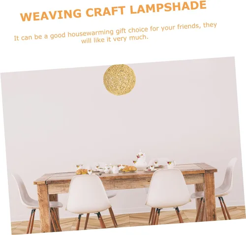 Vista 6 de DOITOOL 2 sets cubierta de luz de uso interior tejida pantalla lámpara colgante decorativa para dormitorio 2 unids*2