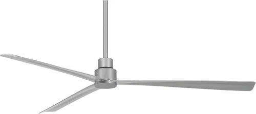 Vista 10 de Minka-Aire F786-BNW Ventilador de techo simple de 44 pulgadas para exteriores de 3 aspas con motor de CC en acabado húmedo de níquel cepillado