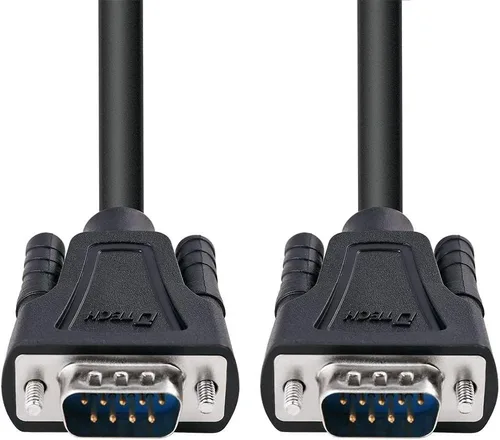Vista 2 de DTech DB9 - Cable serie de 9 pines, macho a macho, RS232 recto, portátil